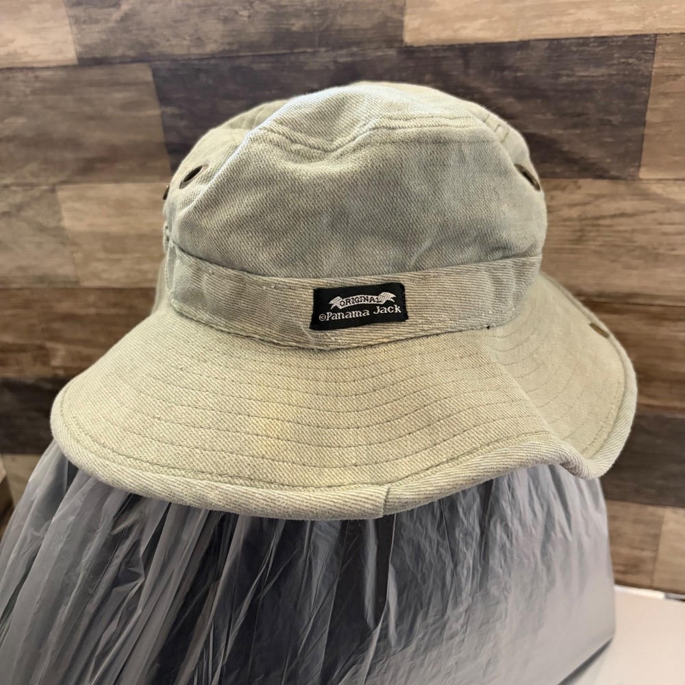 Panama Jack Olive Green Cotton Bucket Hat